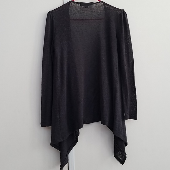 Dark grey open front cardigan - Picture 4 of 4